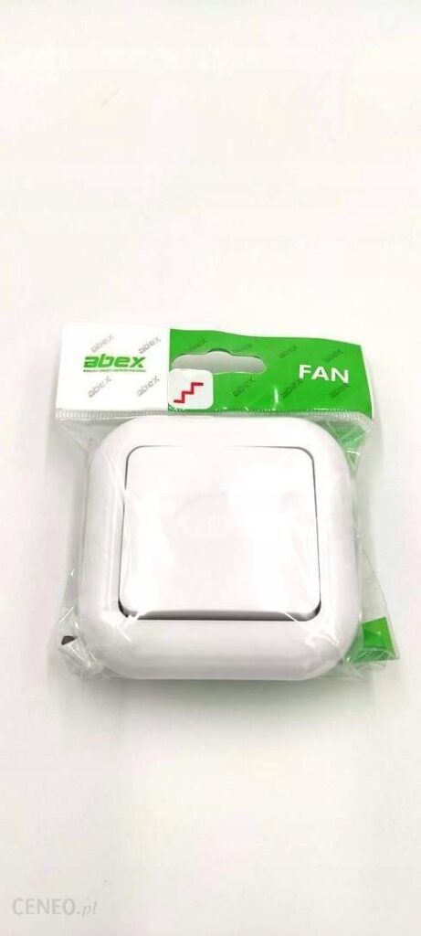 Abex Wyłącznik Schodowy -Fan- P/T; Biały Abex Wyłącznik Schodowy -Fan- P/T; Biały