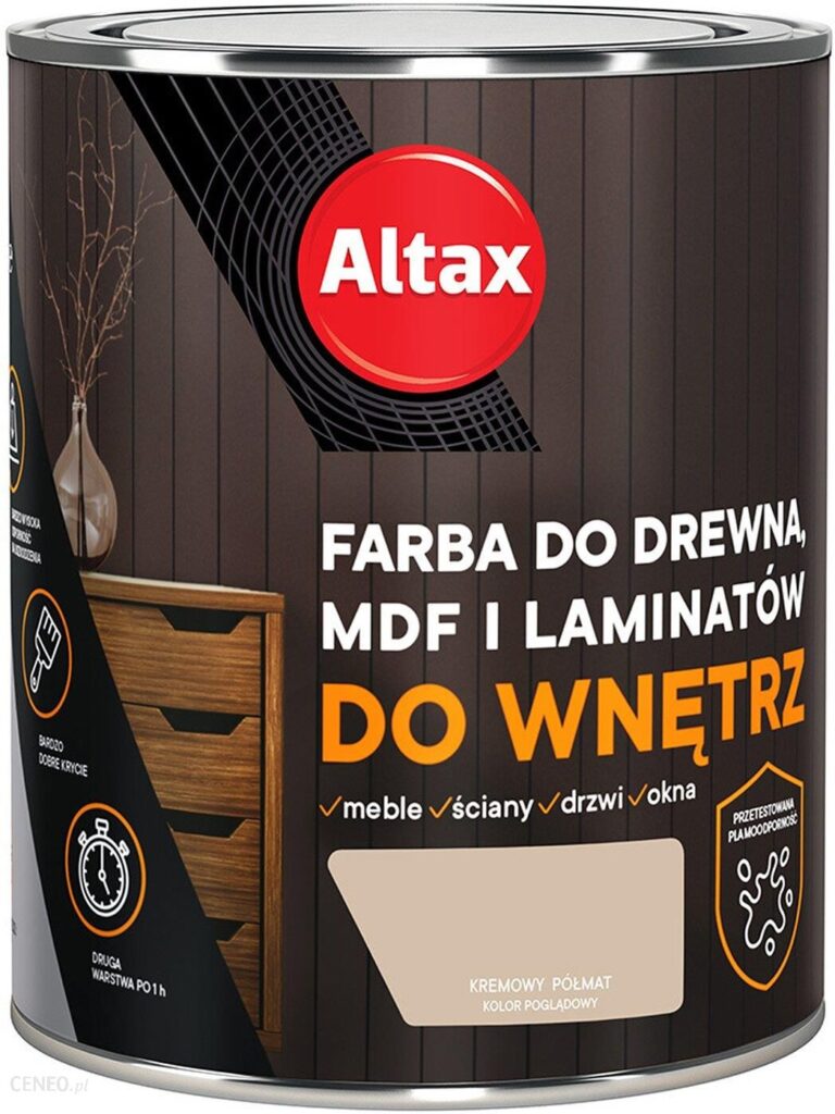 Altax Farba Do Drewna Do Wnętrz Kremowy 750 Ml