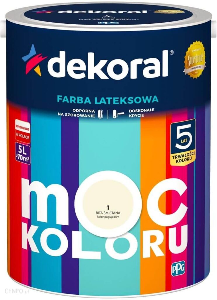 Dekoral Moc Koloru Bita Śmietana 5L