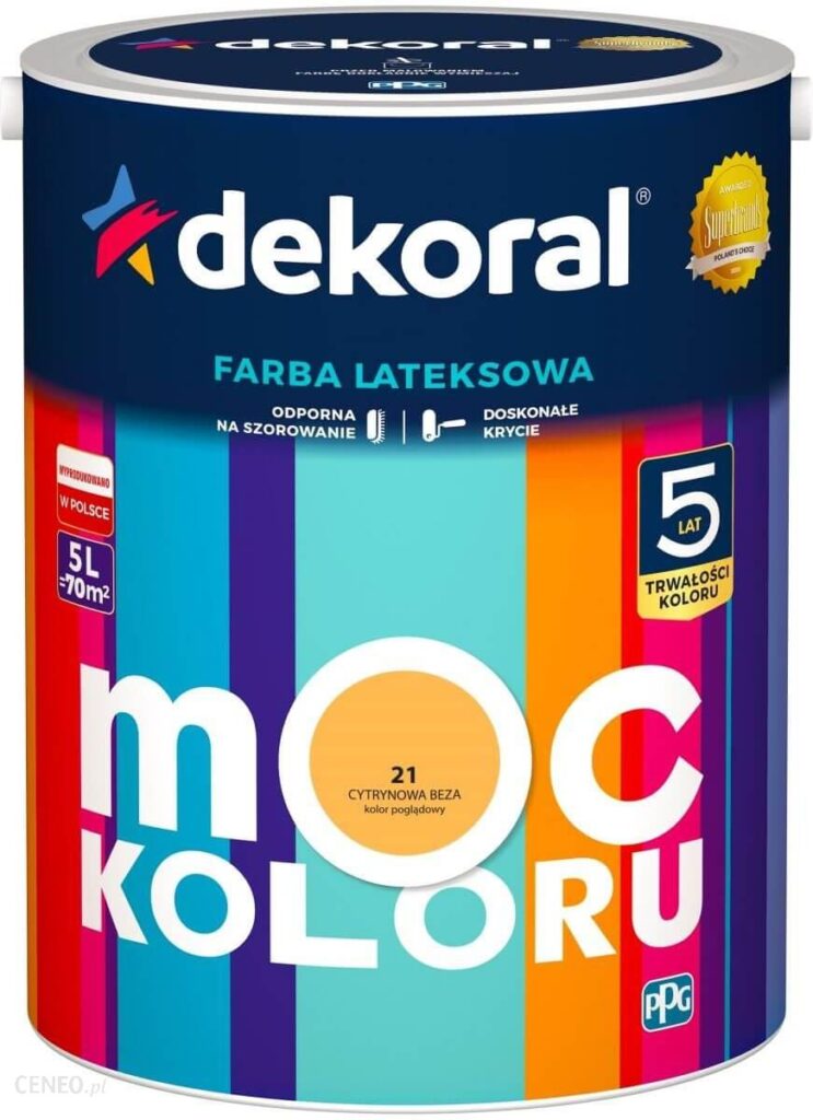 Dekoral Moc Koloru Cytrynowa Beza 5L Dekoral Moc Koloru Cytrynowa Beza 5L