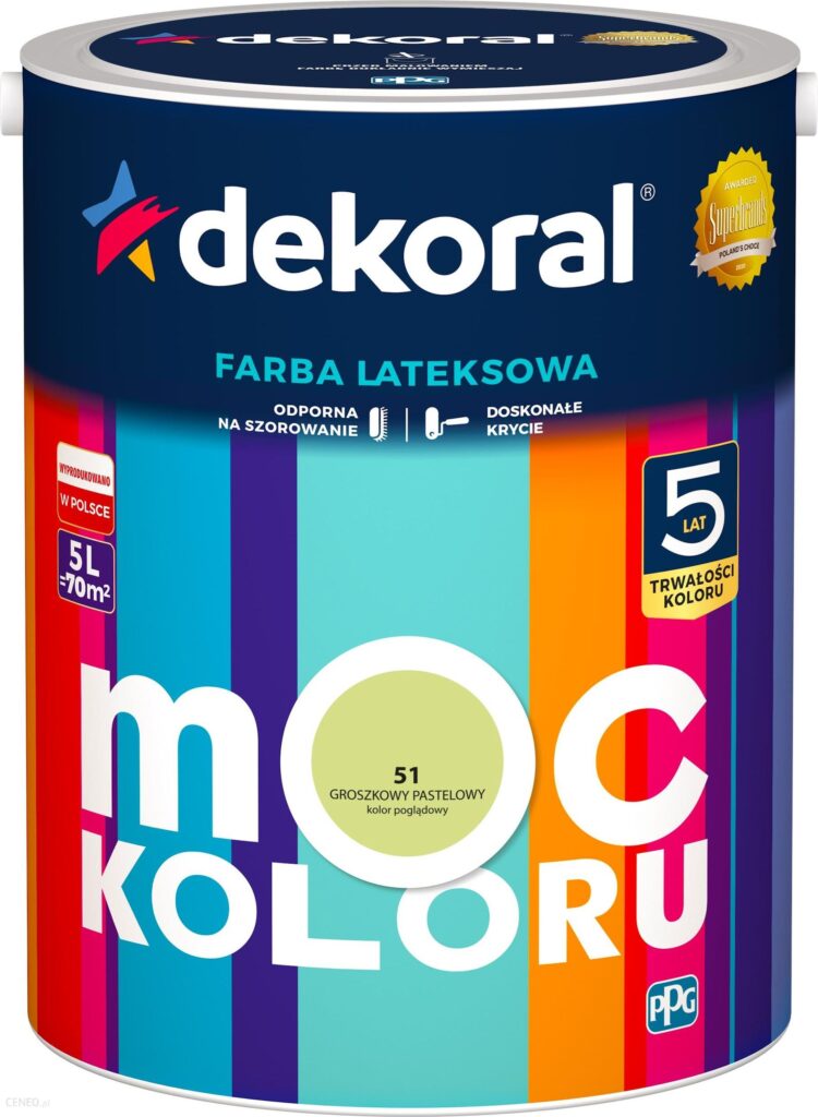 Dekoral Moc Koloru Groszkowy pastelowy 5L