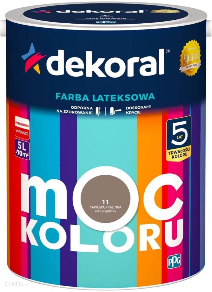 Dekoral Moc Koloru Kawowa pralinka 5L Dekoral Moc Koloru Kawowa pralinka 5L