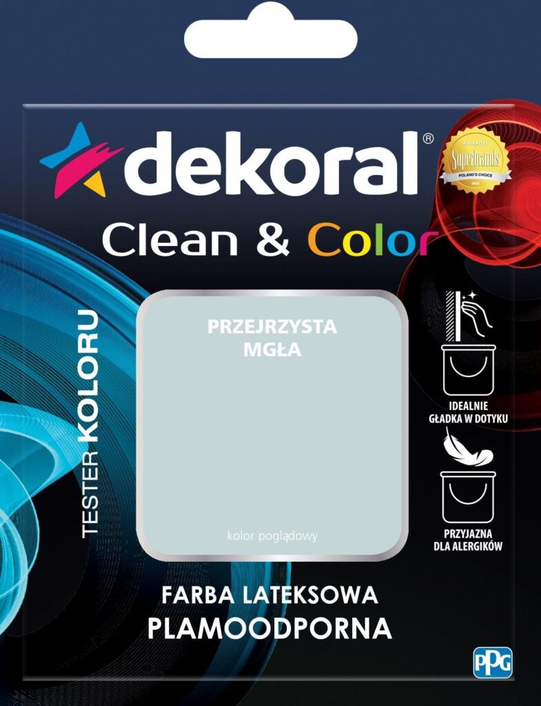Dekoral Tester Farby Clean & Color Przejrzysta mgła 40 ml