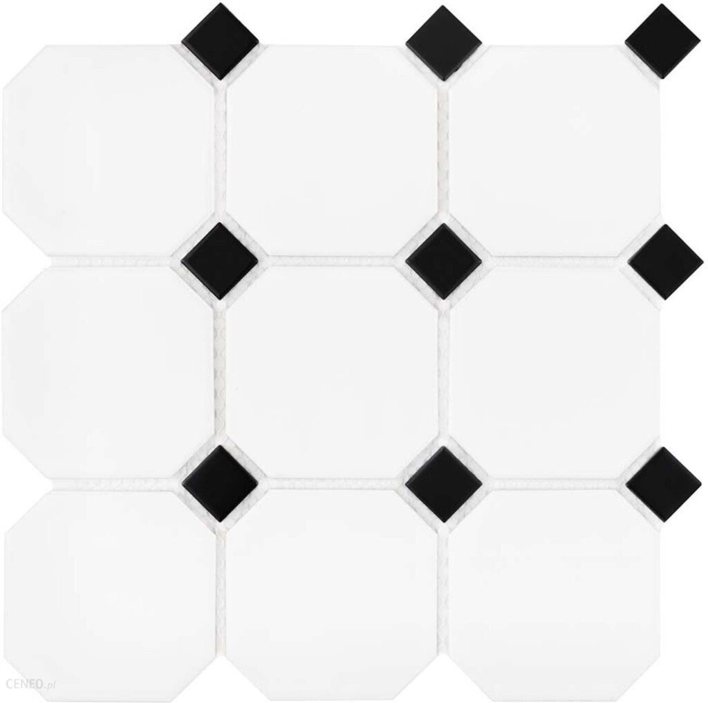 Dunin Mozaika Gresowa Octagon White Matt 30,1X30,1