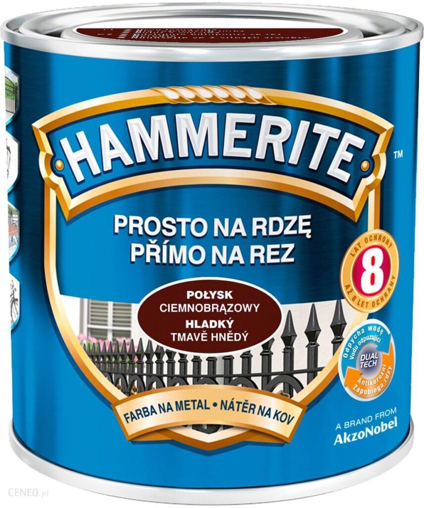 Hammerite Emalia Antykorozyjna Ciemnobrązowa Połysk 700 Ml