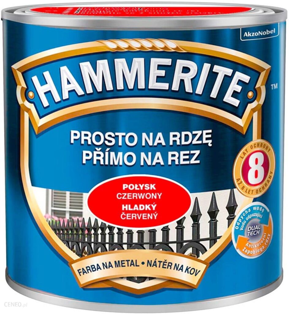 Hammerite Emalia Antykorozyjna Czerwona Połysk 250 Ml Hammerite Emalia Antykorozyjna Czerwona Połysk 250 Ml