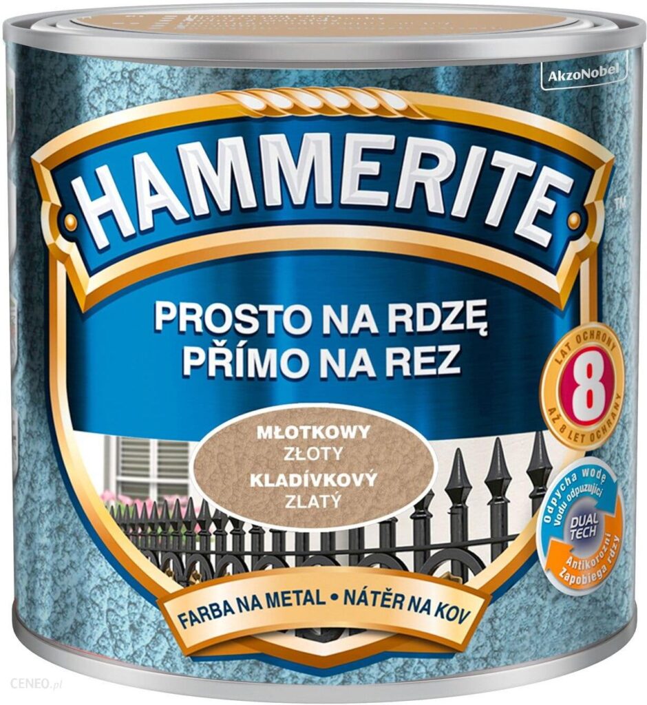 Hammerite Emalia Antykorozyjna Złoty Młotkowy 250 Ml
