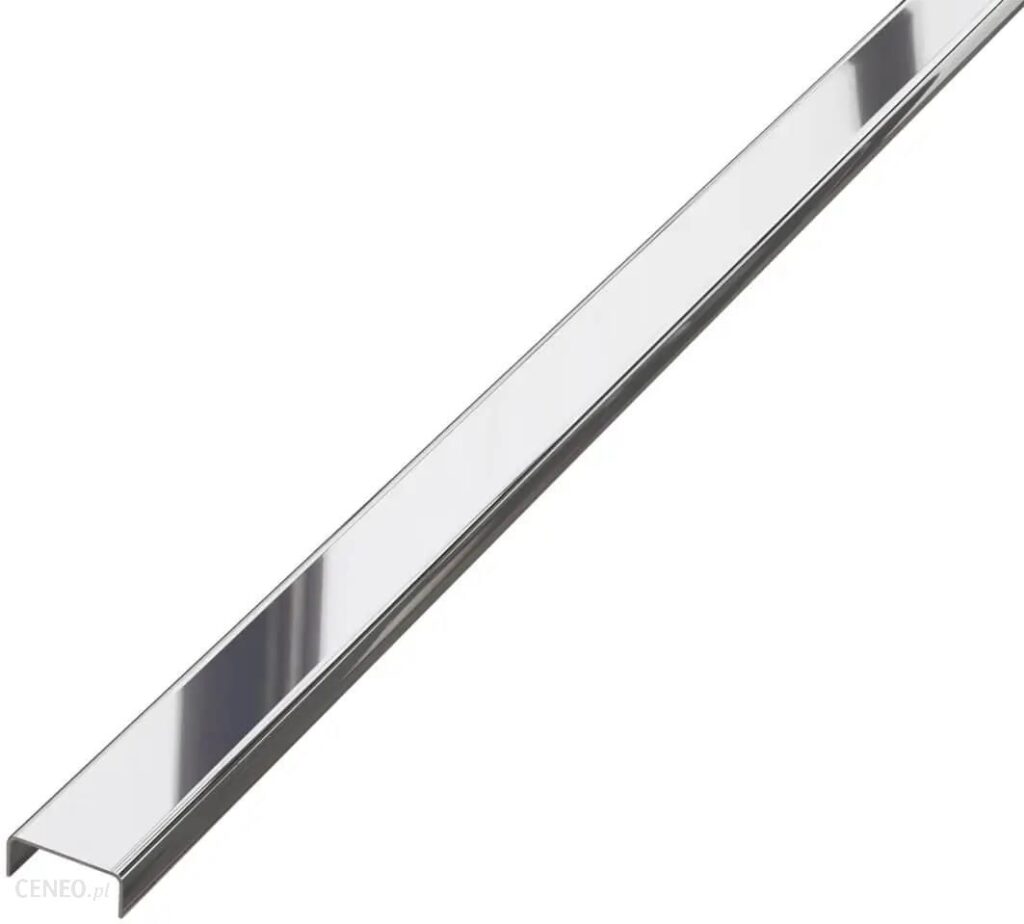Listwy.online Listwa dekoracyjna C stalowa srebrna polerowana 50mm 244cm (PQ10BLACKMI)