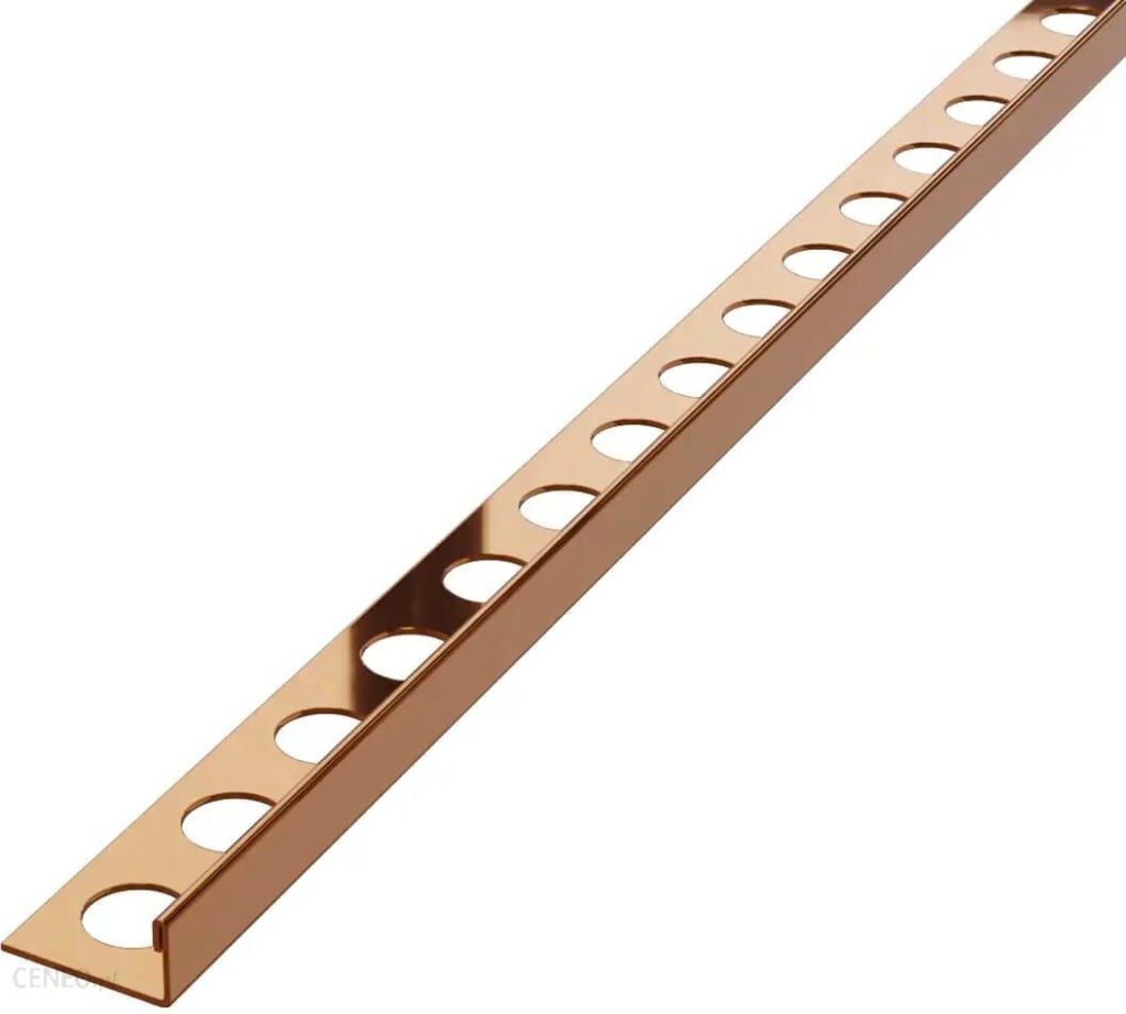 Listwy.online Listwa ozdobna stalowa L miedziana polerowana 12,5mm 270cm (L102400COPPERMI)