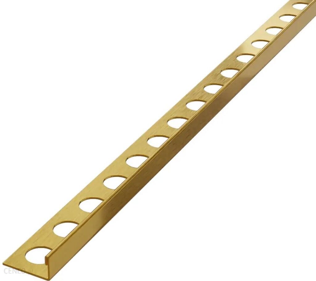 Listwy.online Listwa ozdobna stalowa L złota matowa 10,5mm 270cm (L102400SILVERMI) Listwy.online Listwa ozdobna stalowa L złota matowa 10,5mm 270cm (L102400SILVERMI)