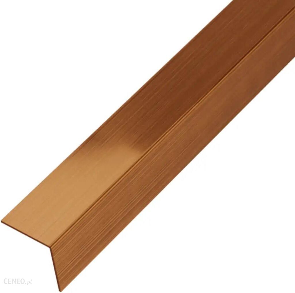 Listwy.online Narożnik dekoracyjny stalowy miedziany matowy 20x20mm 270cm (L202700GOLDMI)