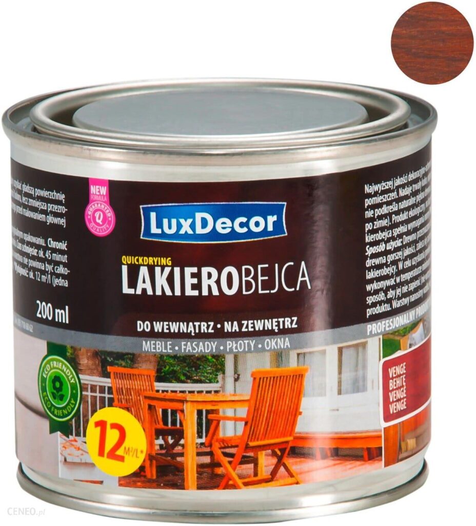 Luxdecor Lakierobejca Do Drewna Orzech 200 Ml Luxdecor Lakierobejca Do Drewna Orzech 200 Ml