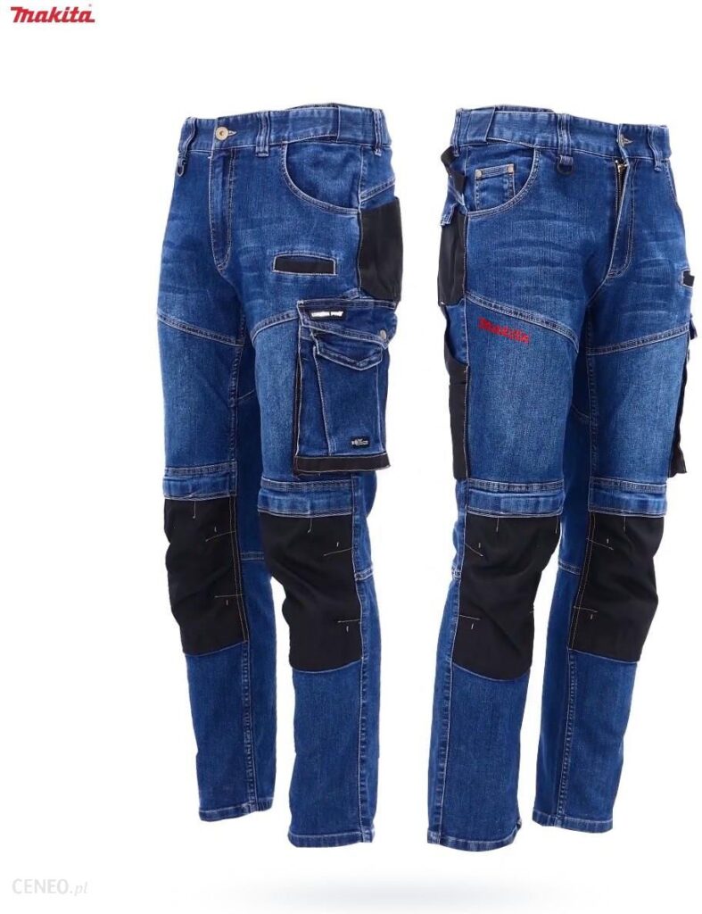 Makita Spodnie Jeansowe Rozm Xl Kieszenie Wzmocnio