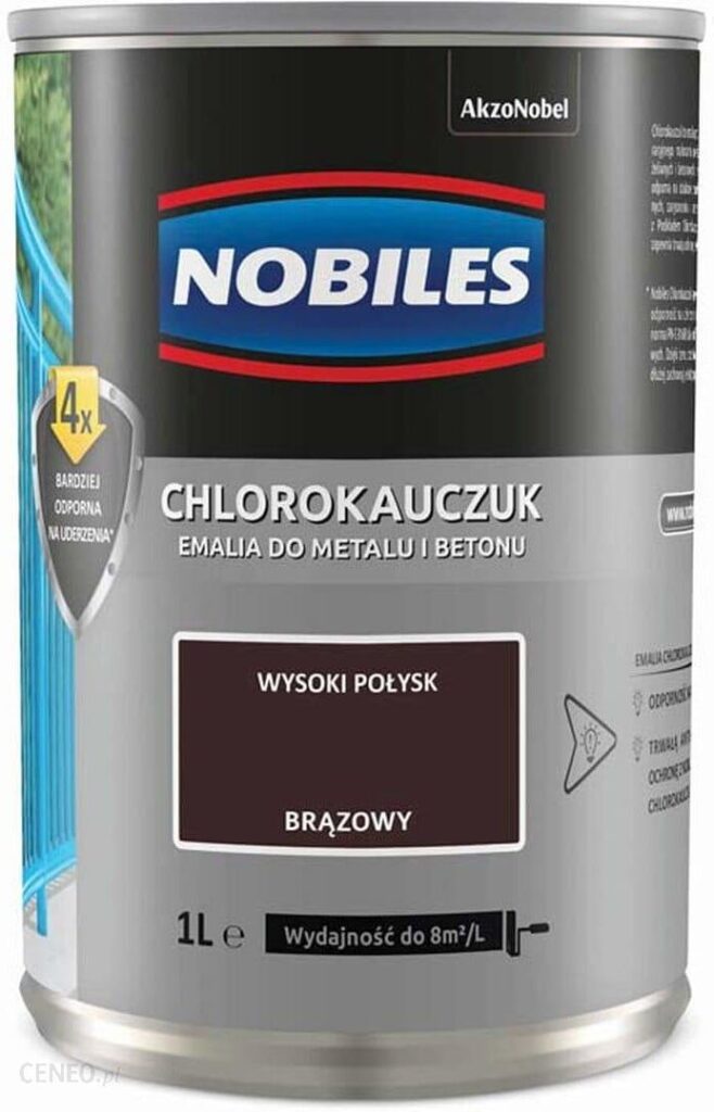 Nobiles Emalia Nles Chlorokauczuk Brązowy 1 L