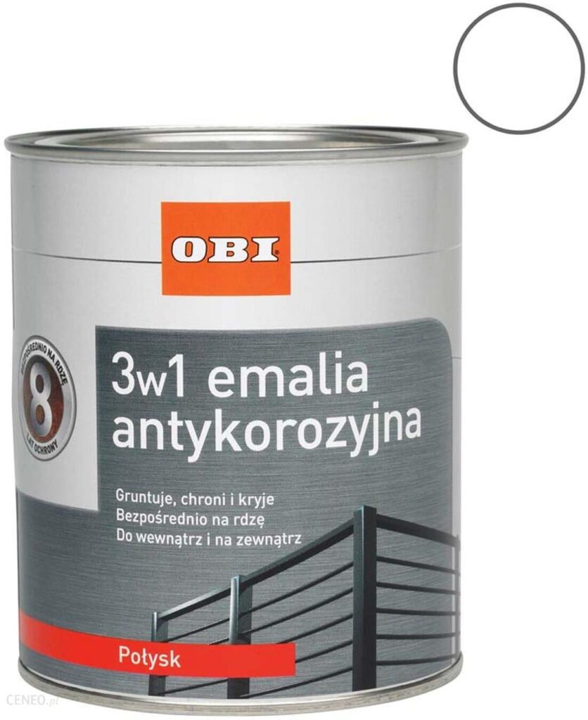 Obi Emalia Antykorozyjna Biały Połysk 750 Ml