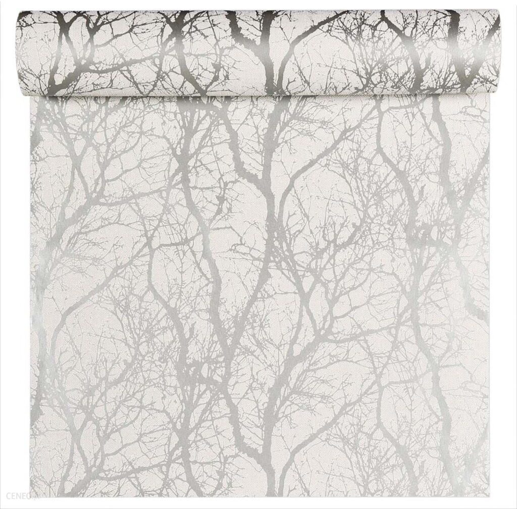 Rasch Tapeta Trees Winylowa Na Flizelinie Szara