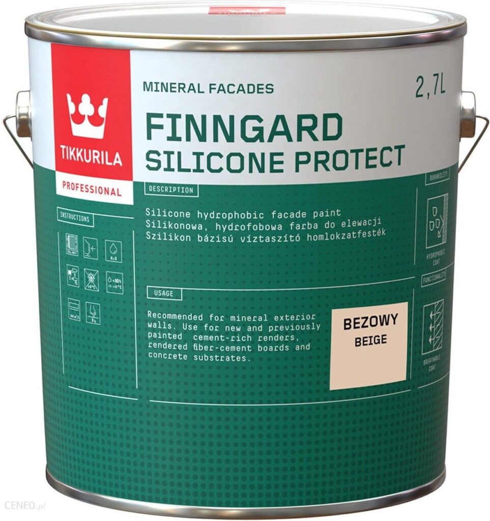 Tikkurila Emulsja Fasadowa Finngard Silicone Protect Beżowy 2,7 L