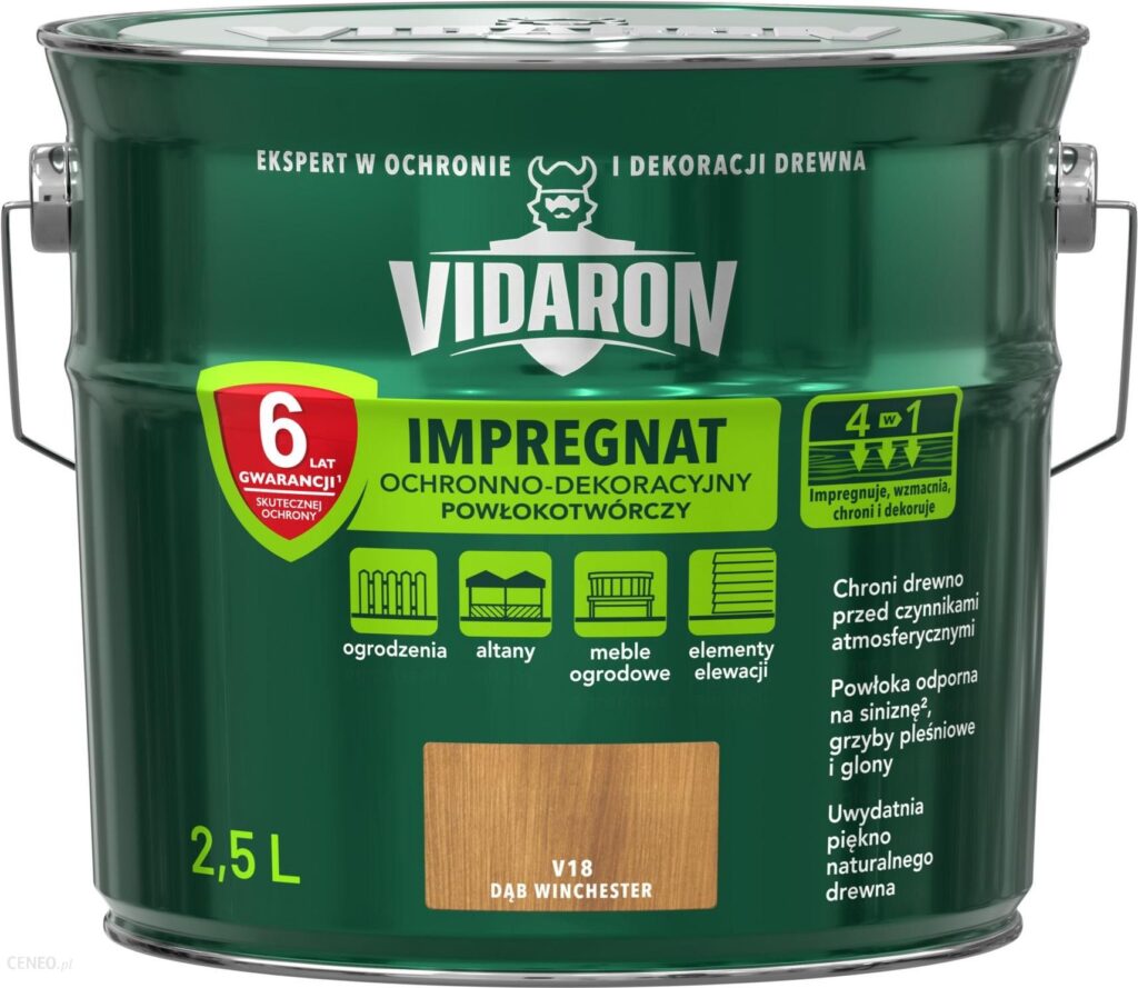 Vidaron Impregnat Ochronno Dekoracyjny Powłokotwórczy V18 Dąb Winchester 2,5L