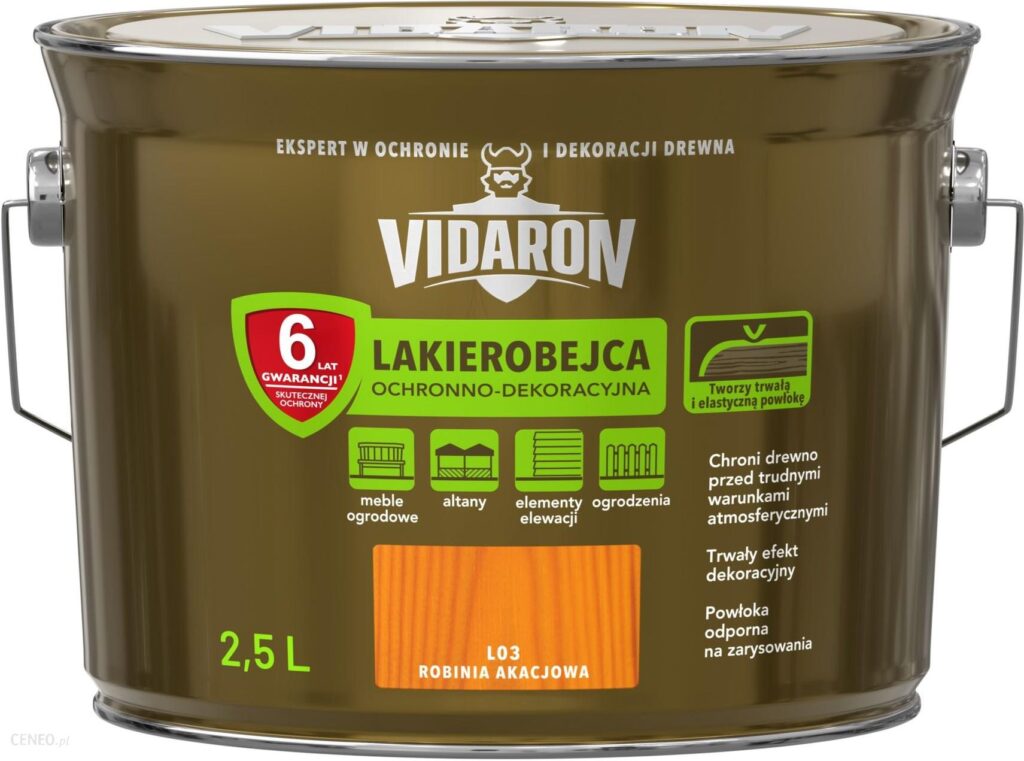Vidaron Lakierobejca Ochronno-Dekoracyjna L03 Robinia Akacjowa 2,5 L Vidaron Lakierobejca Ochronno-Dekoracyjna L03 Robinia Akacjowa 2,5 L