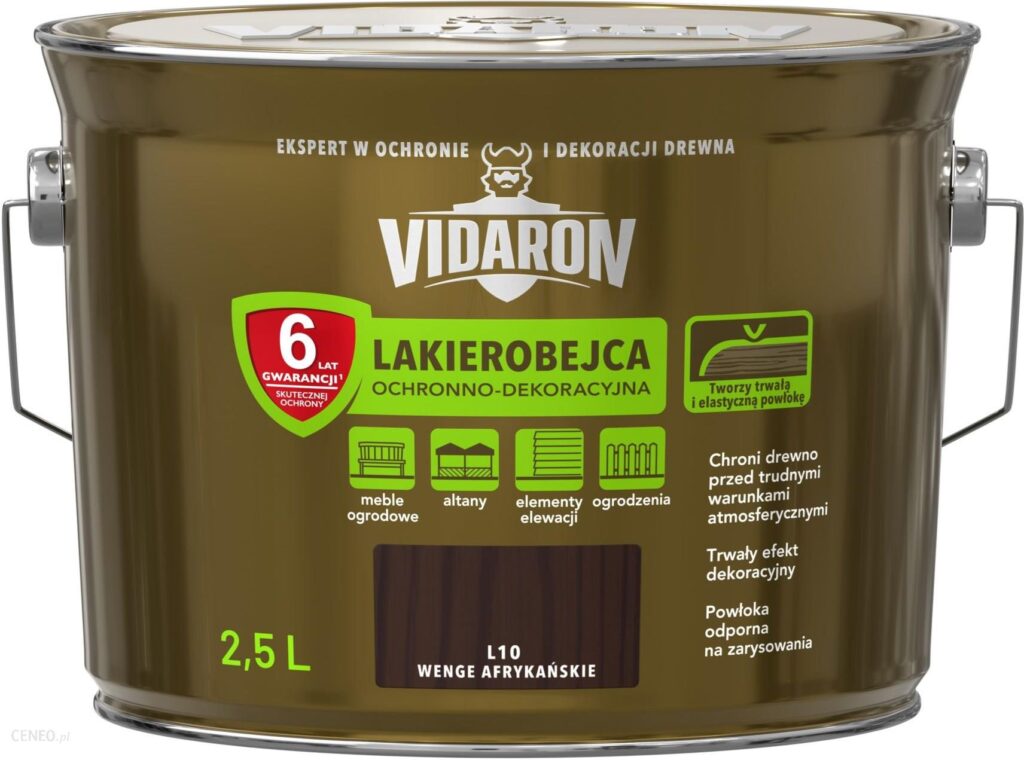 Vidaron Lakierobejca Ochronno Dekoracyjna L10 Wenge Afrykańskie 2,5 L