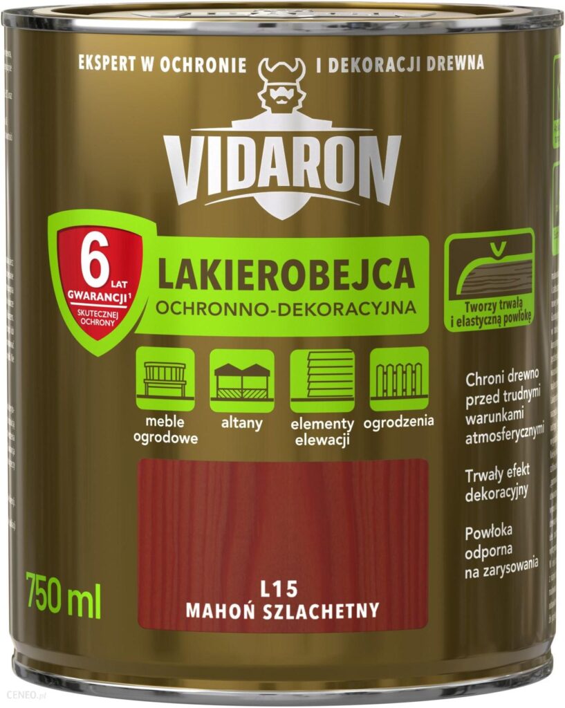 Vidaron Lakierobejca Ochronno Dekoracyjna L15 Mahoń Szlachetny 0,75 L