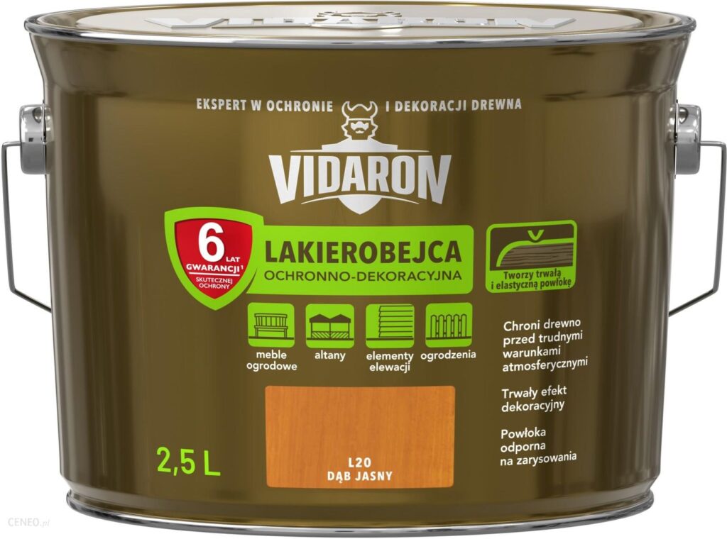 Vidaron Lakierobejca Ochronno-Dekoracyjna L20 Dąb Jasny 2,5L