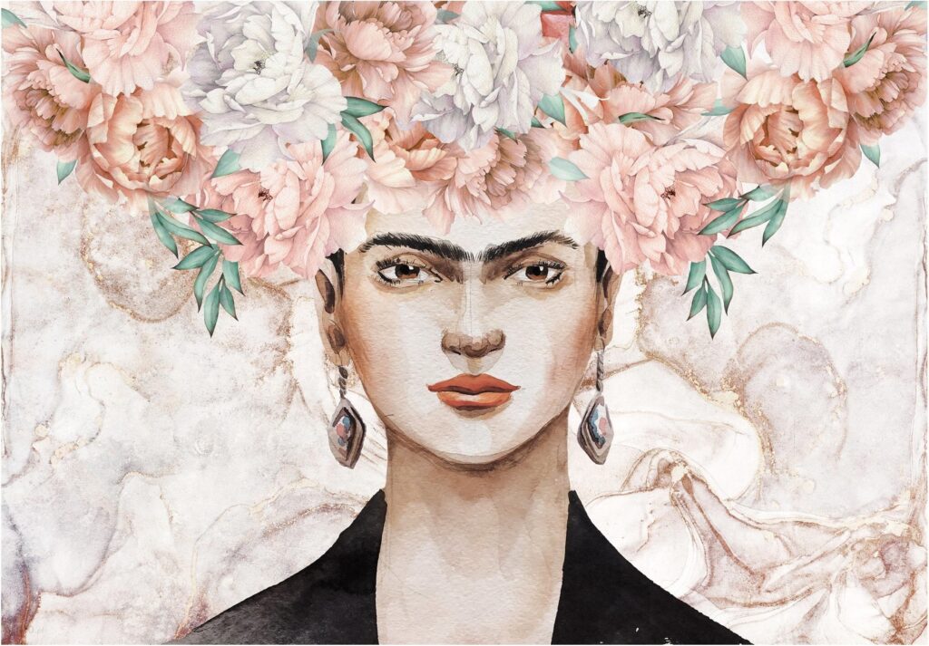 Wallarena Fototapeta Kwiaty 3D Frida Kahlo Kobieta 368×254