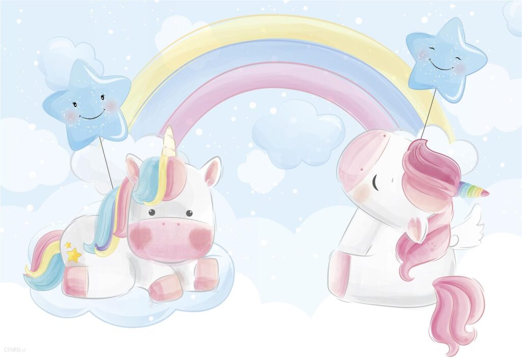 Wallarena Fototapeta Tęcza Dla Dziewczynek Unicorn 368×254