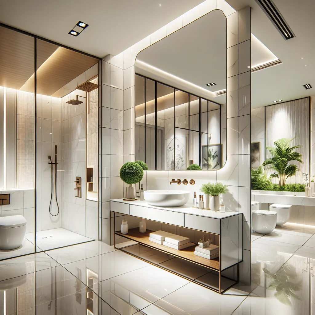 Sposoby na nowoczesne wykończenie łazienki: porcelanosa w roli głównej