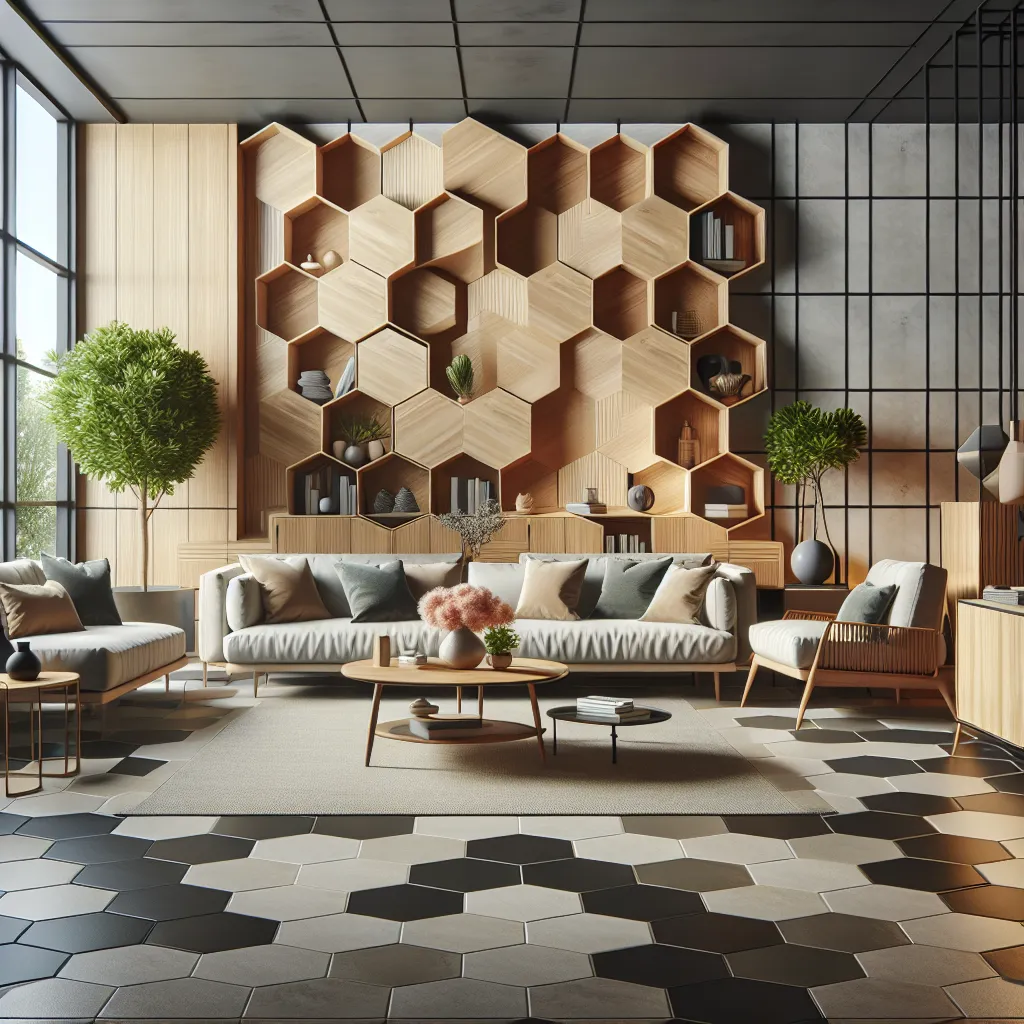 Odkryj Sztukę Nowoczesnego Wnętrza z Płytkami Heksagonalnymi na Podłogę