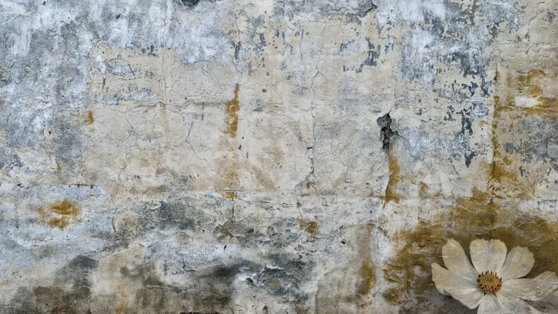 Tapeta Kwiaty na tle muru AS Creation The Wall 38276-1